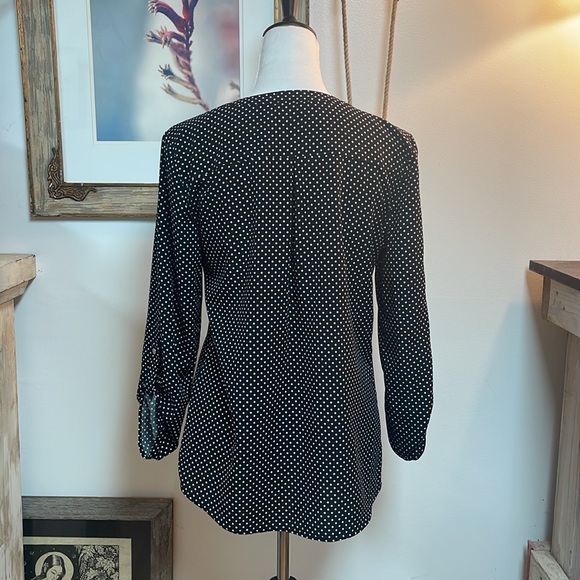 Dressy casual polka dog blouse - Picture 3 of 3